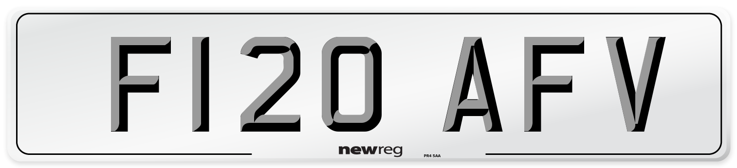 F120 AFV Rear Number Plate
