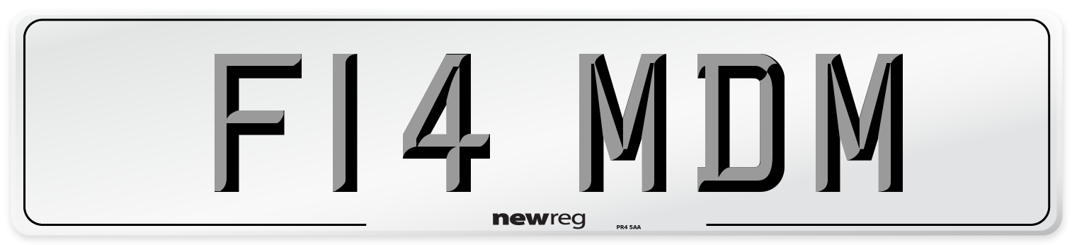 F14 MDM Rear Number Plate