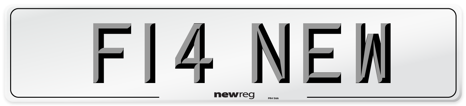 F14 NEW Rear Number Plate