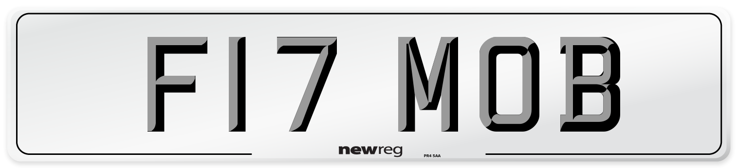 F17 MOB Rear Number Plate