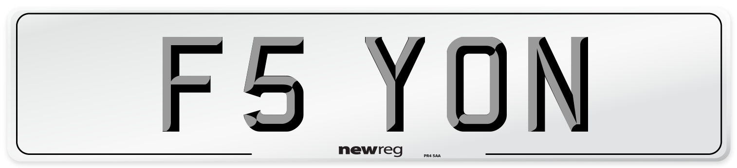 F5 YON Number Plate from New Reg