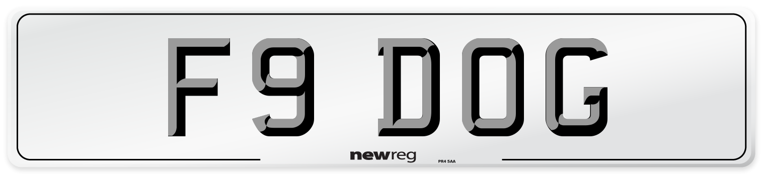 F9 DOG Rear Number Plate