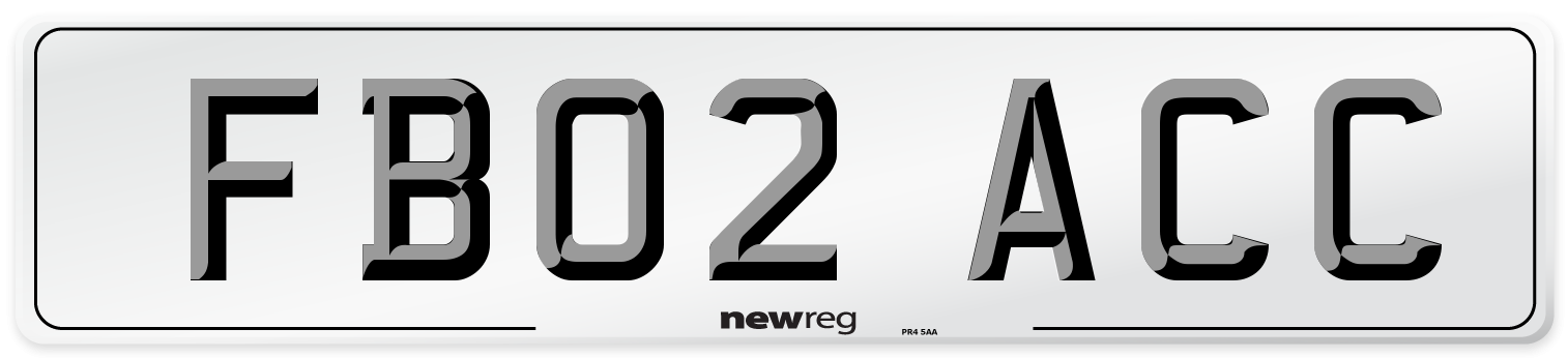 FB02 ACC Rear Number Plate