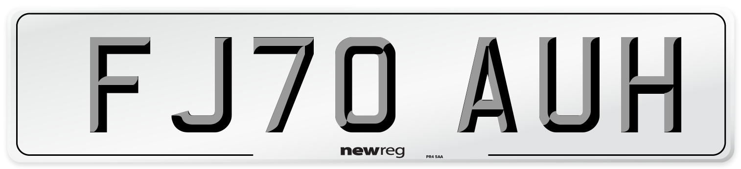 FJ70 AUH Rear Number Plate