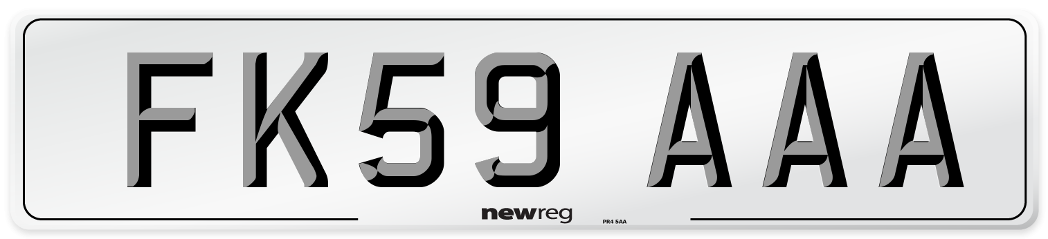 FK59 AAA Number Plate from New Reg