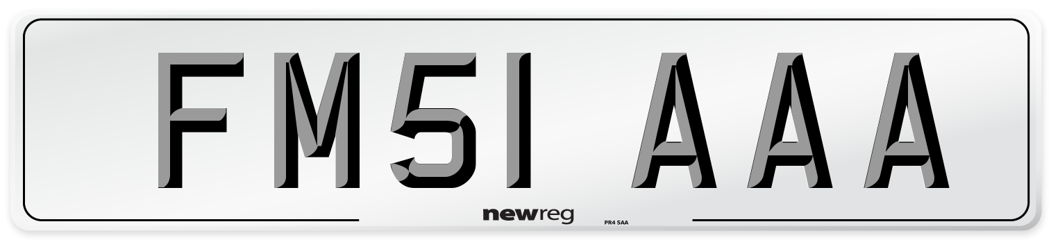 FM51 AAA Number Plate from New Reg