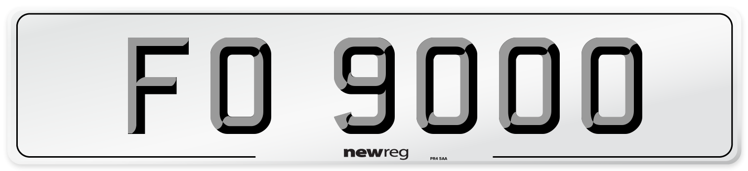 FO 9000 Rear Number Plate