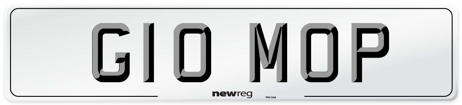 G10 MOP Rear Number Plate
