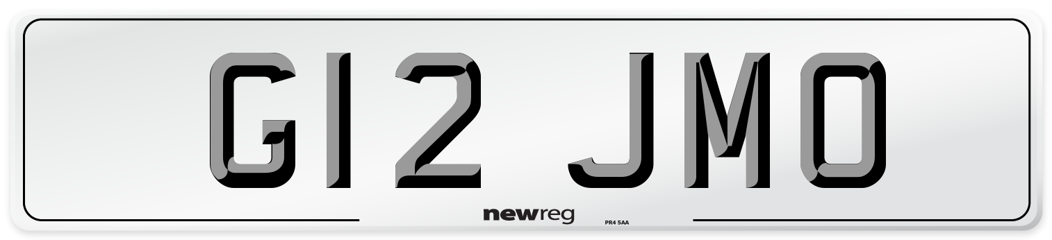 G12 JMO Rear Number Plate