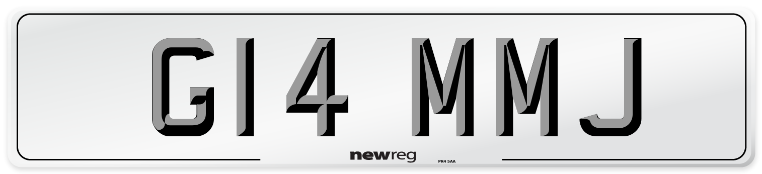 G14 MMJ Rear Number Plate