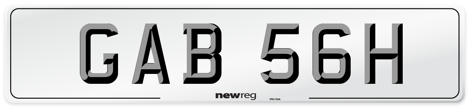 GAB 56H Number Plate from New Reg