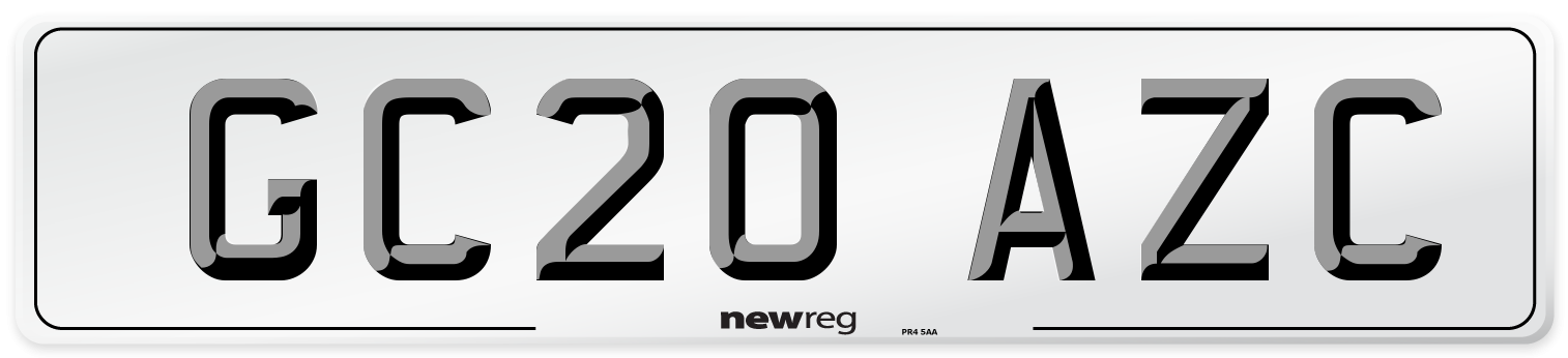 GC20 AZC Number Plate from New Reg