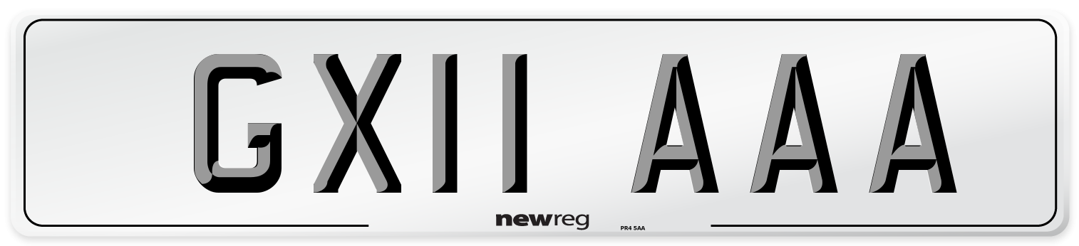 GX11 AAA Number Plate from New Reg