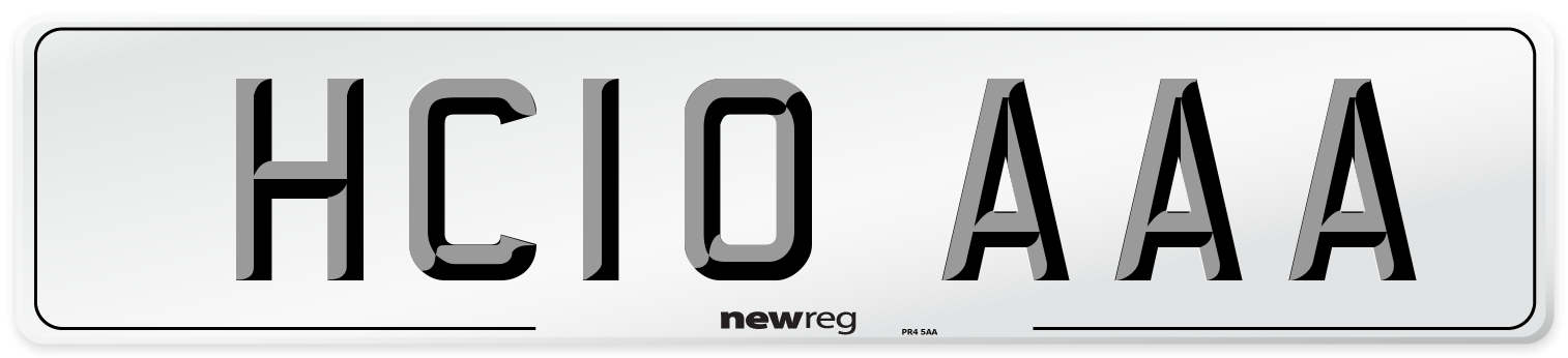 HC10 AAA Number Plate from New Reg