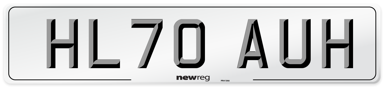 HL70 AUH Rear Number Plate