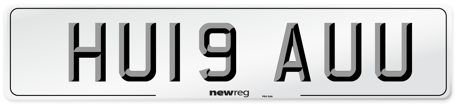 HU19 AUU Number Plate from New Reg