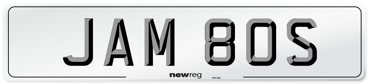 JAM 80S Rear Number Plate