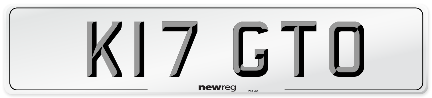 K17 GTO Rear Number Plate