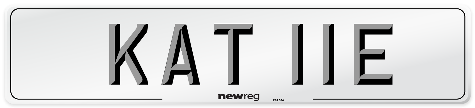KAT 11E Rear Number Plate