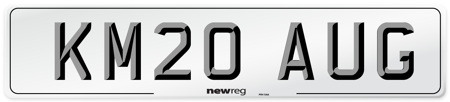 KM20 AUG Number Plate from New Reg