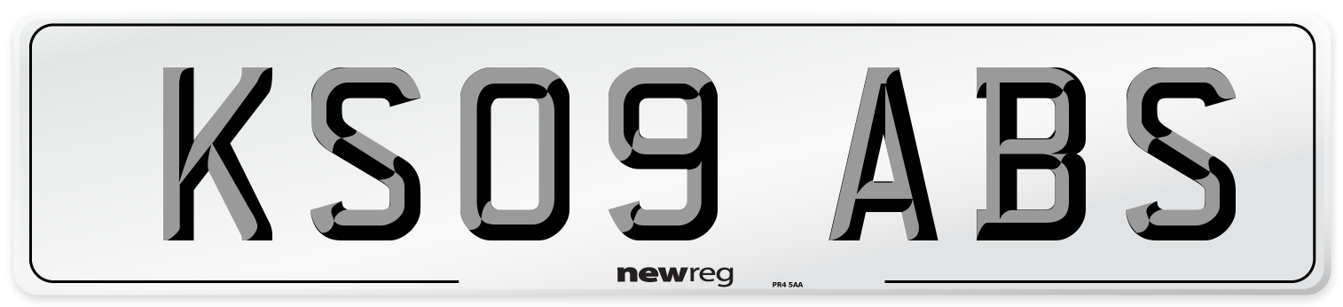 KS09 ABS Number Plate from New Reg