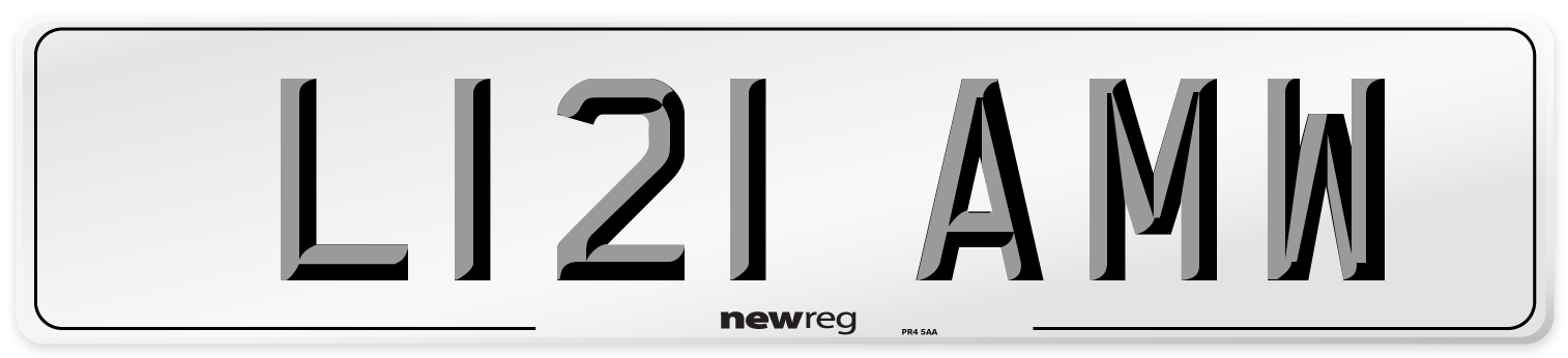 L121 AMW Rear Number Plate