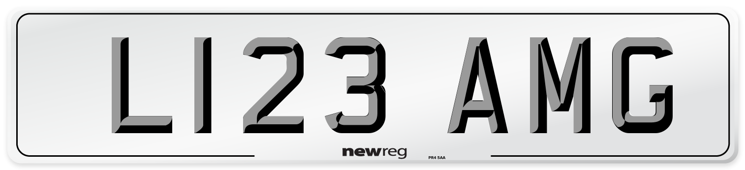 L123 AMG Rear Number Plate