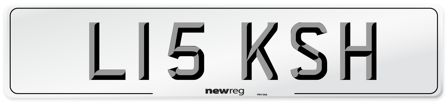 L15 KSH Rear Number Plate