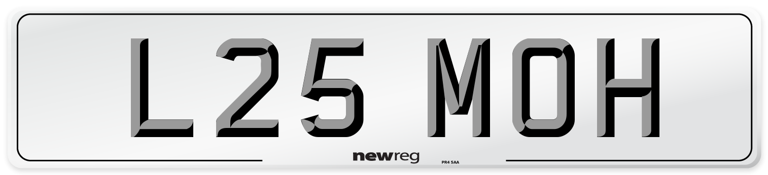 L25 MOH Rear Number Plate