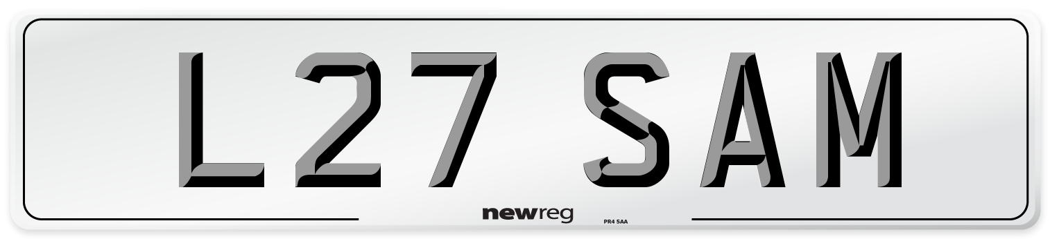 L27 SAM Rear Number Plate