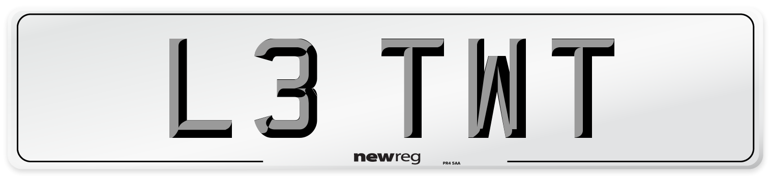 L3 TWT Rear Number Plate