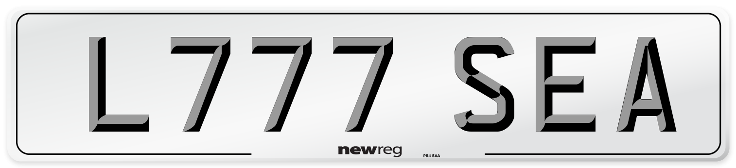 L777 SEA Number Plate from New Reg