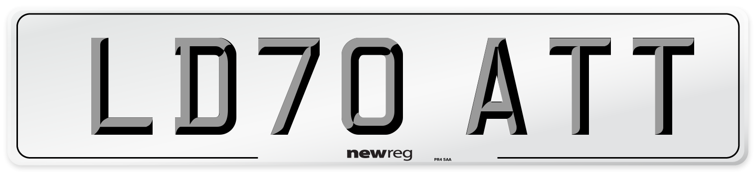 LD70 ATT Rear Number Plate