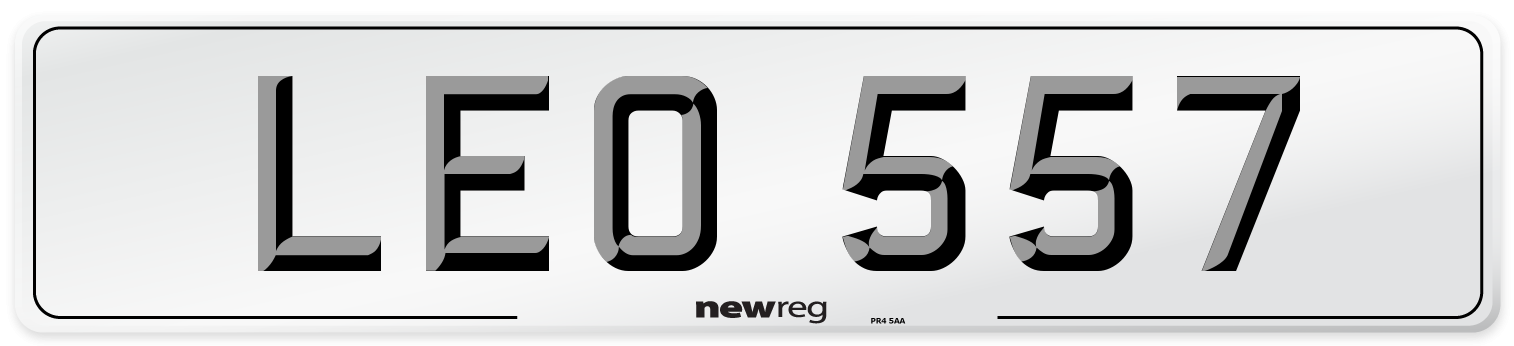 LEO 557 Rear Number Plate