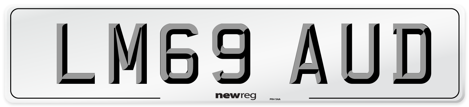 LM69 AUD Number Plate from New Reg