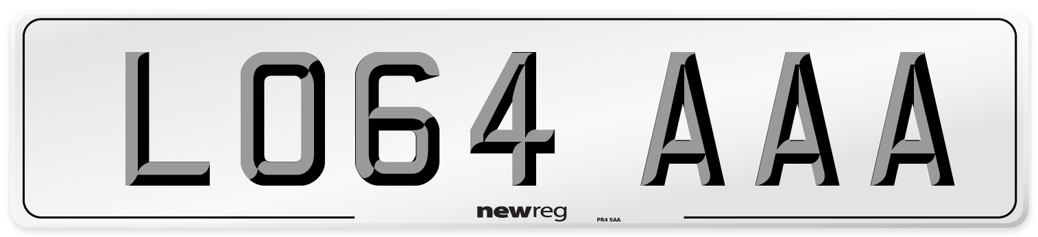 LO64 AAA Number Plate from New Reg
