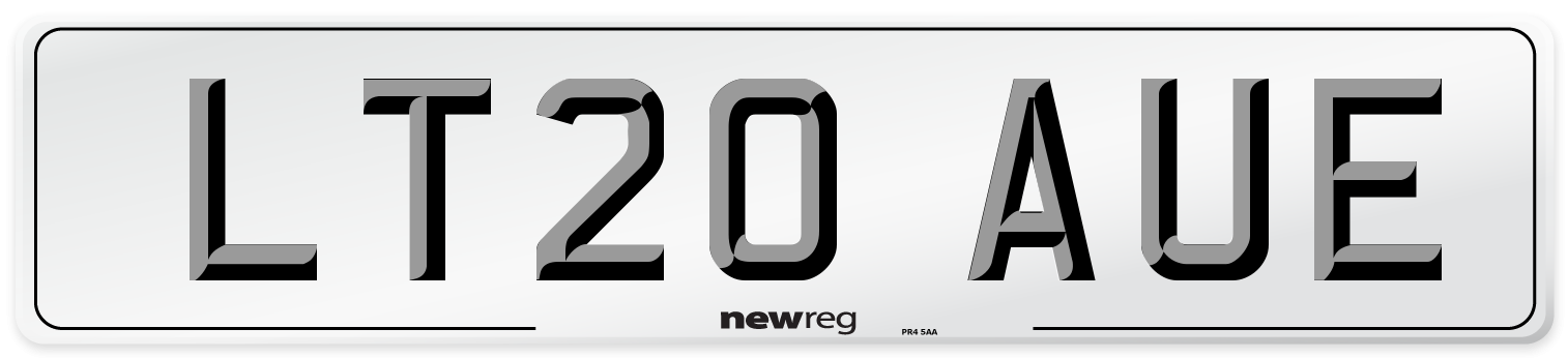 LT20 AUE Rear Number Plate