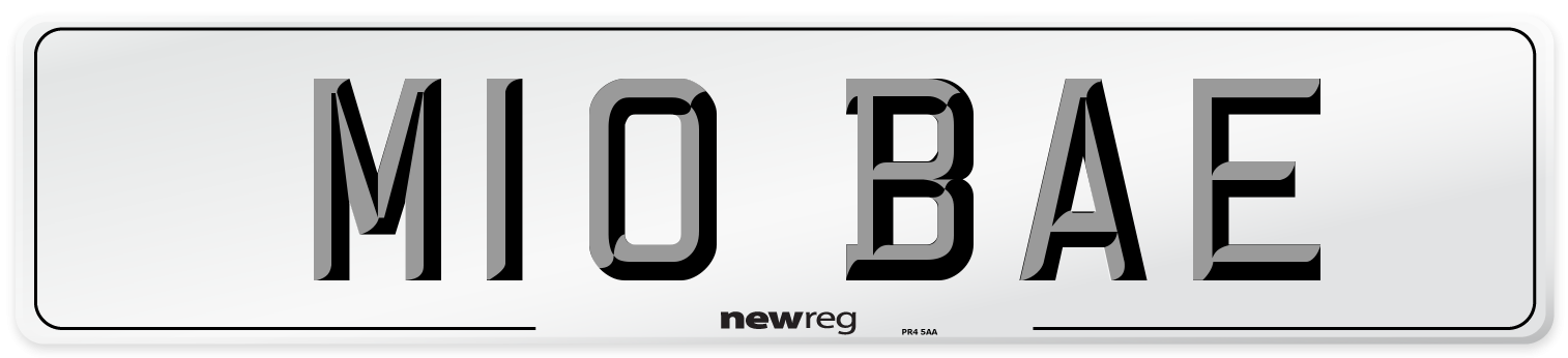 M10 BAE Rear Number Plate
