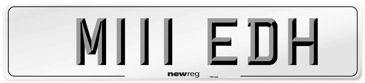 M111 EDH Rear Number Plate