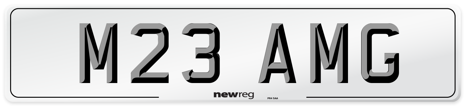 M23 AMG Rear Number Plate