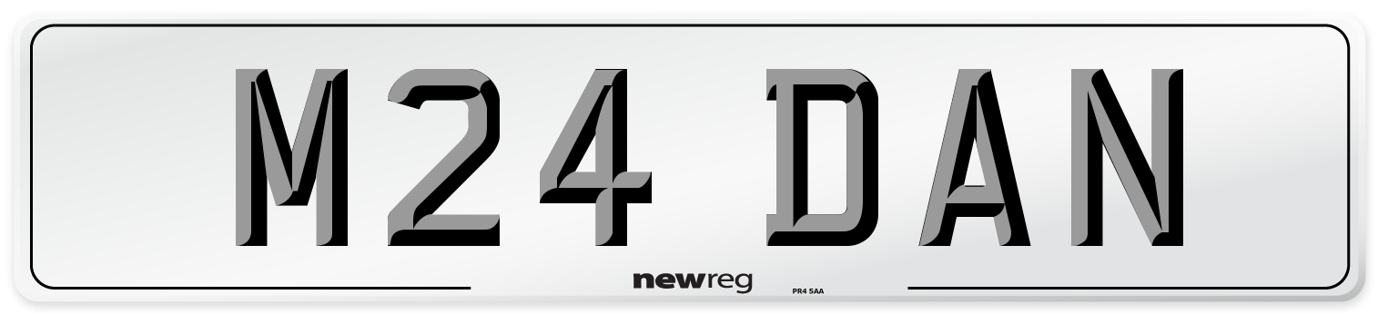 M24 DAN Rear Number Plate