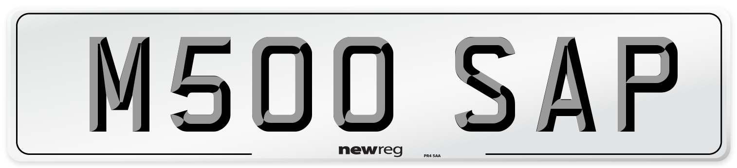 M500 SAP Rear Number Plate