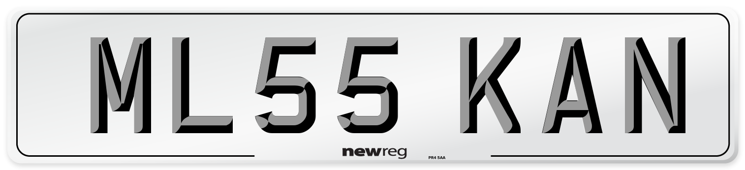 ML55 KAN Number Plate from New Reg