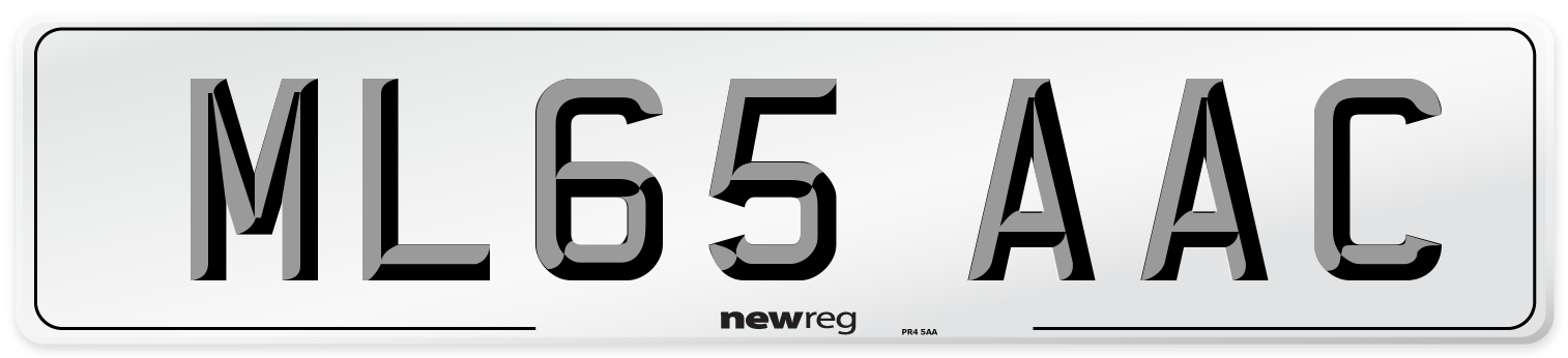 ML65 AAC Number Plate from New Reg