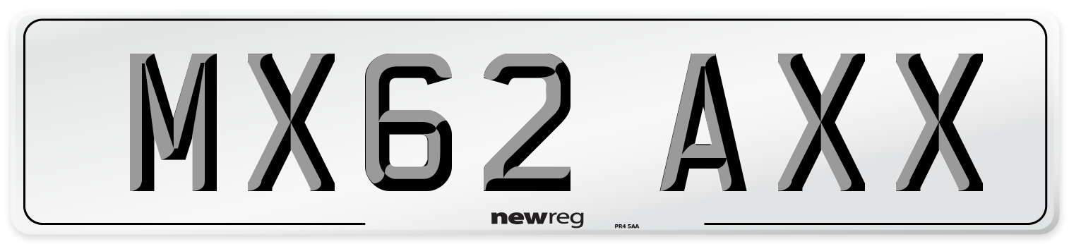 MX62 AXX Number Plate from New Reg