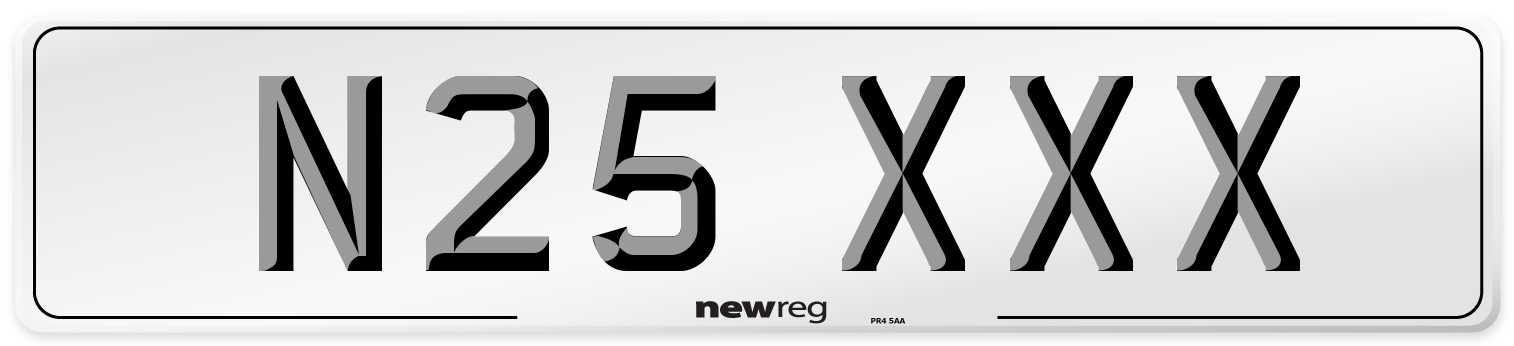 N25 XXX Rear Number Plate
