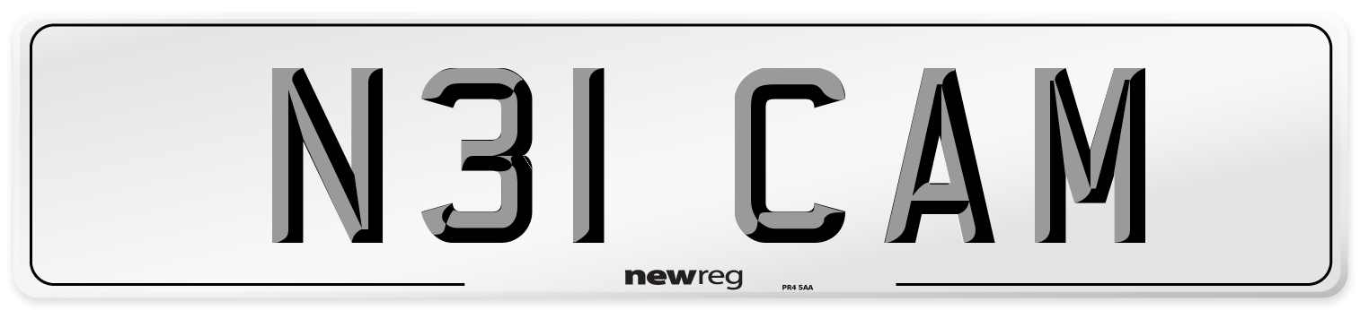 N31 CAM Rear Number Plate