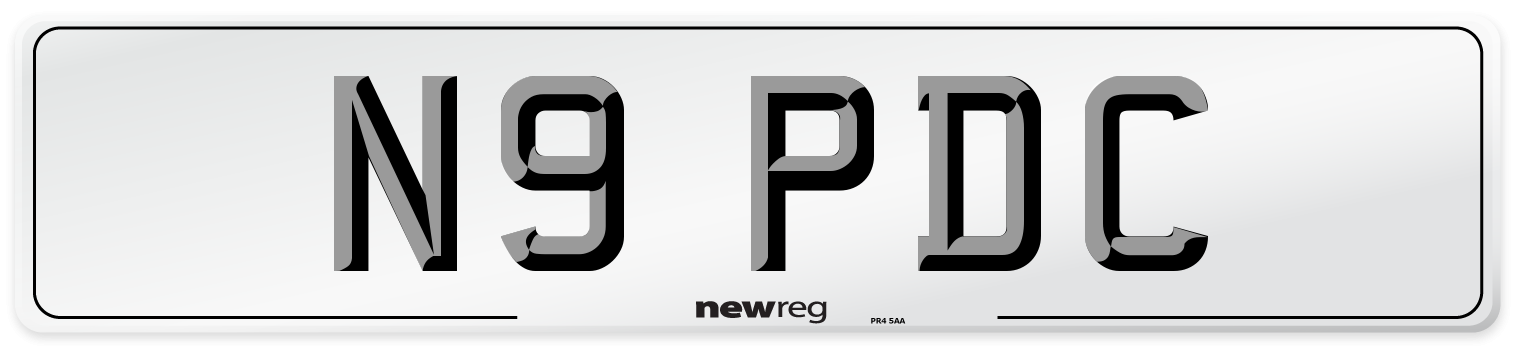 N9 PDC Rear Number Plate