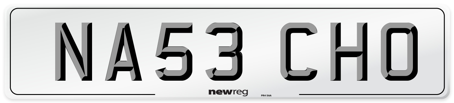 NA53 CHO Number Plate from New Reg