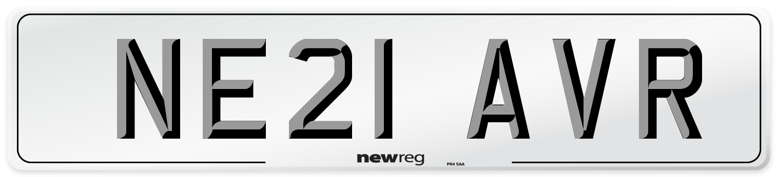 NE21 AVR Rear Number Plate